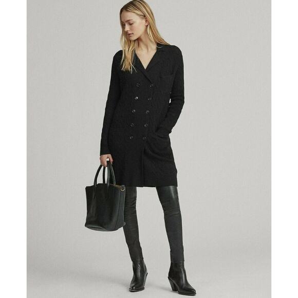 Polo Ralph Lauren 100% Cashmere Double Breasted Soft Cable Knit Sweater Cardigan - Picture 1 of 7